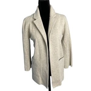 J. Crew 365 Sparkly Sophie Open Front Gray Sweater Blazer Size M